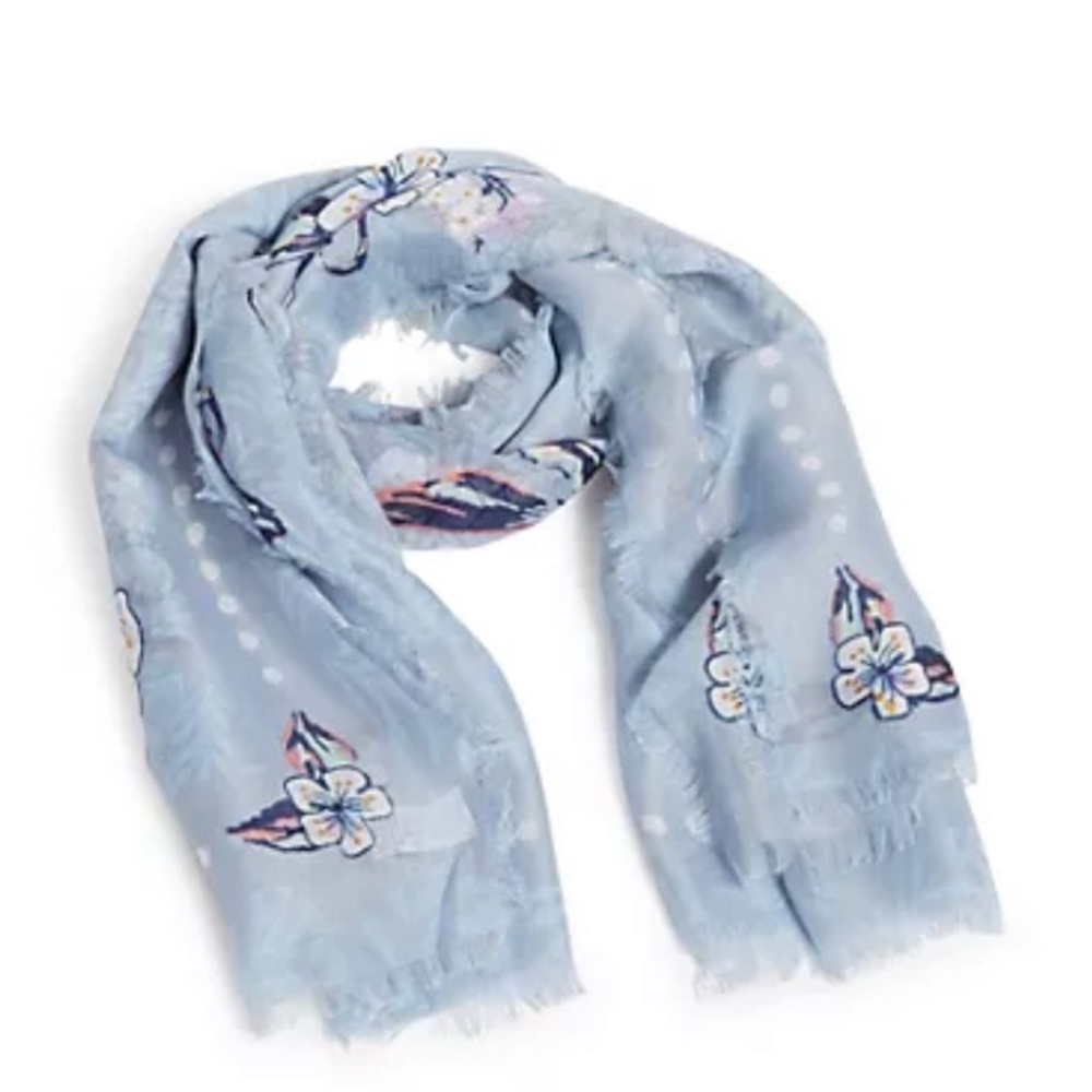 Vera Bradley Square Soft Fringe Scarf in Cherry Blossom 52” x 52”
